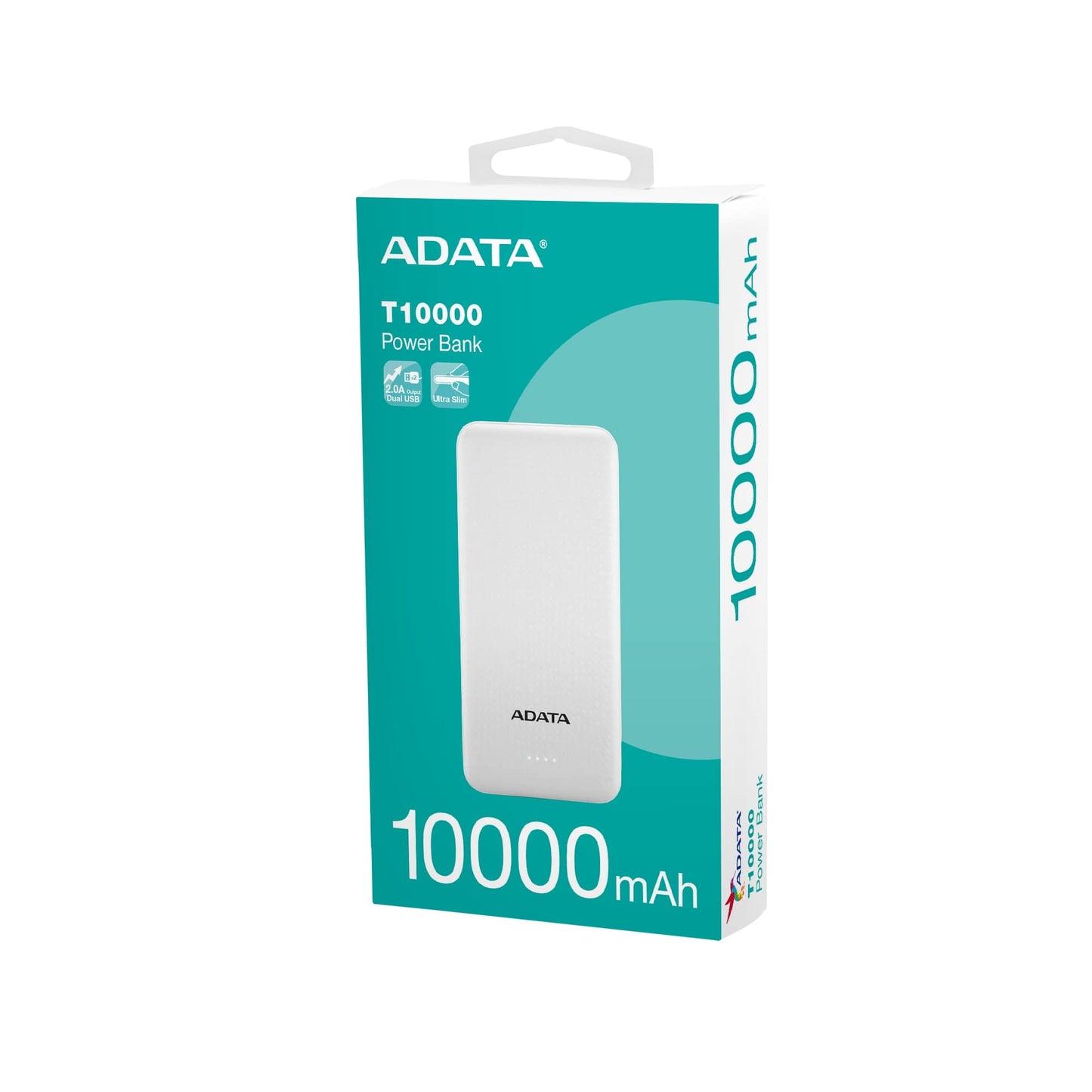 ADATA T10000 10000mAh Powerbank - White
