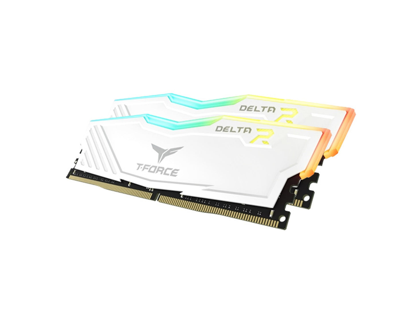 16GB (2x8) 3200mhz CL16 TeamGroup T-Force Delta RGB White DIMM DDR4 RAM