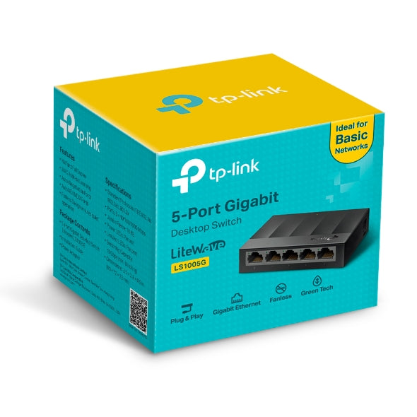 TP-Link LS1005G 5 Port Gigabit Desktop Switch