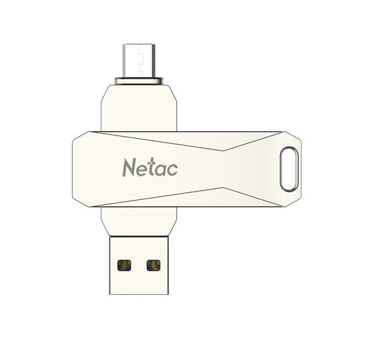 Netac U381 128GB USB 3.0 + Micro-USB Dual Flash Drive 5Yr Wty