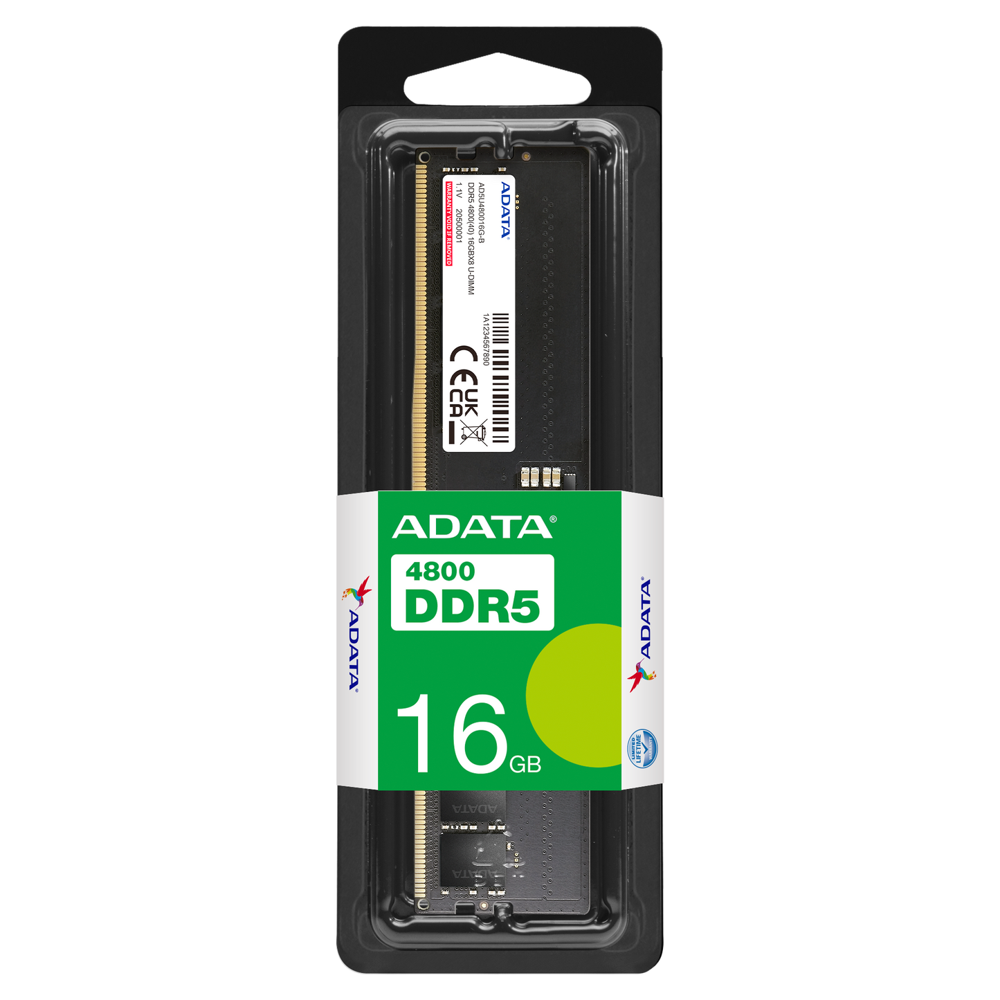 ADATA 16GB DDR5-4800 RAM DIMM Lifetime wty