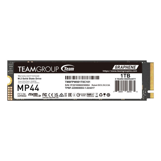 TeamGroup MP44 1TB 7400MB/s PCIe 4.0 M.2 NVMe SSD 5Yr Wty
