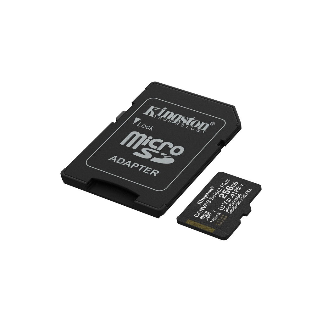 Kingston Canvas Select Plus Gen3 256GB microSD Card with Adapter