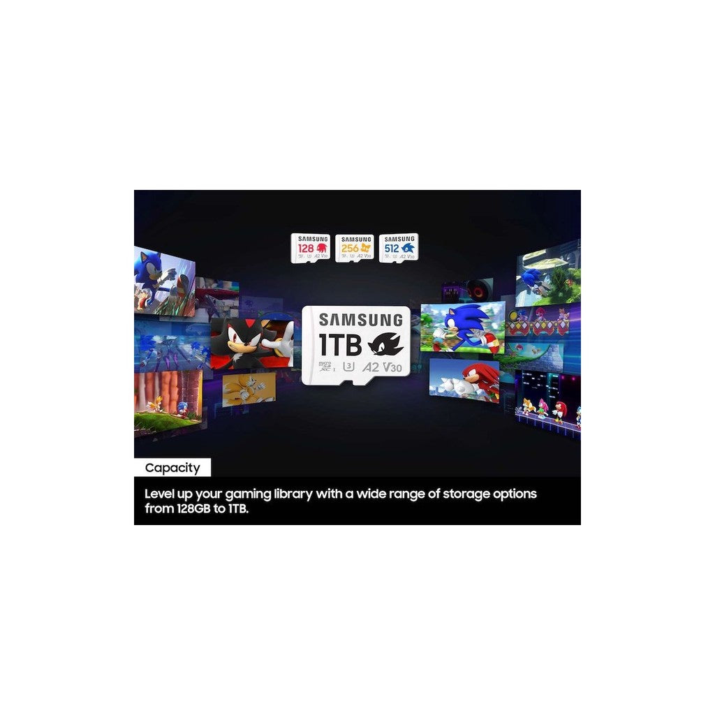 Samsung 512GB PRO Plus Sonic the Hedgehog microSD Card with Adapter