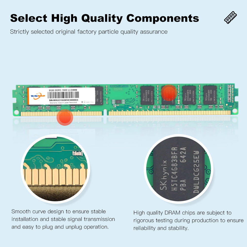 8GB 1600mhz Walram DDR3L Low Profile DIMM RAM