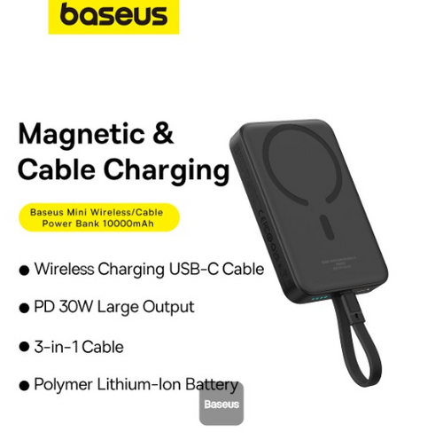 BASEUS Magnetic Mini Wireless Fast Charge Power Bank Type-C Edition 10000mAh 30W