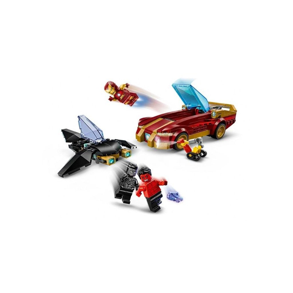 LEGO Marvel 76310 Iron Man Car & Black Panther vs. Red Hulk