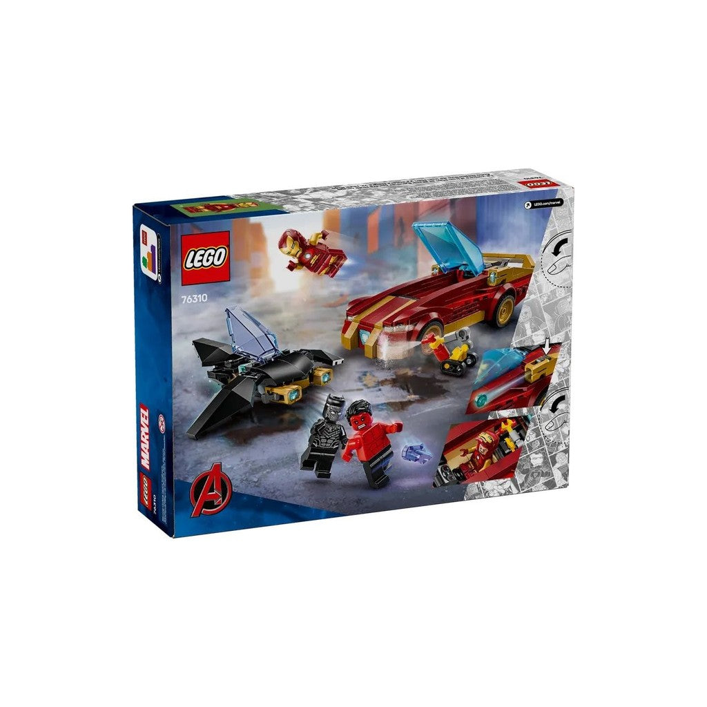 LEGO Marvel 76310 Iron Man Car & Black Panther vs. Red Hulk