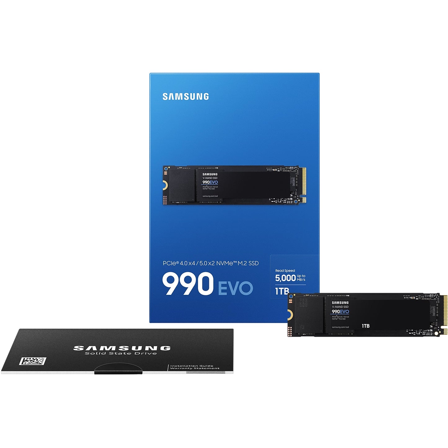 Samsung 990 EVO 1TB 5000MB/s PCIE 5.0 x2/PCIe 4.0 x4 M.2 NVMe SSD 5Yr Wty