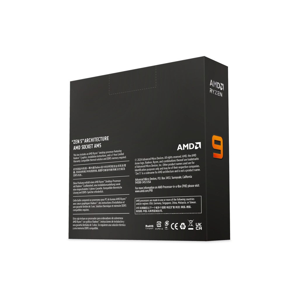 AMD Ryzen 9 9900X CPU 12 Cores 24 Threads 5.6Ghz Max Turbo Frequency