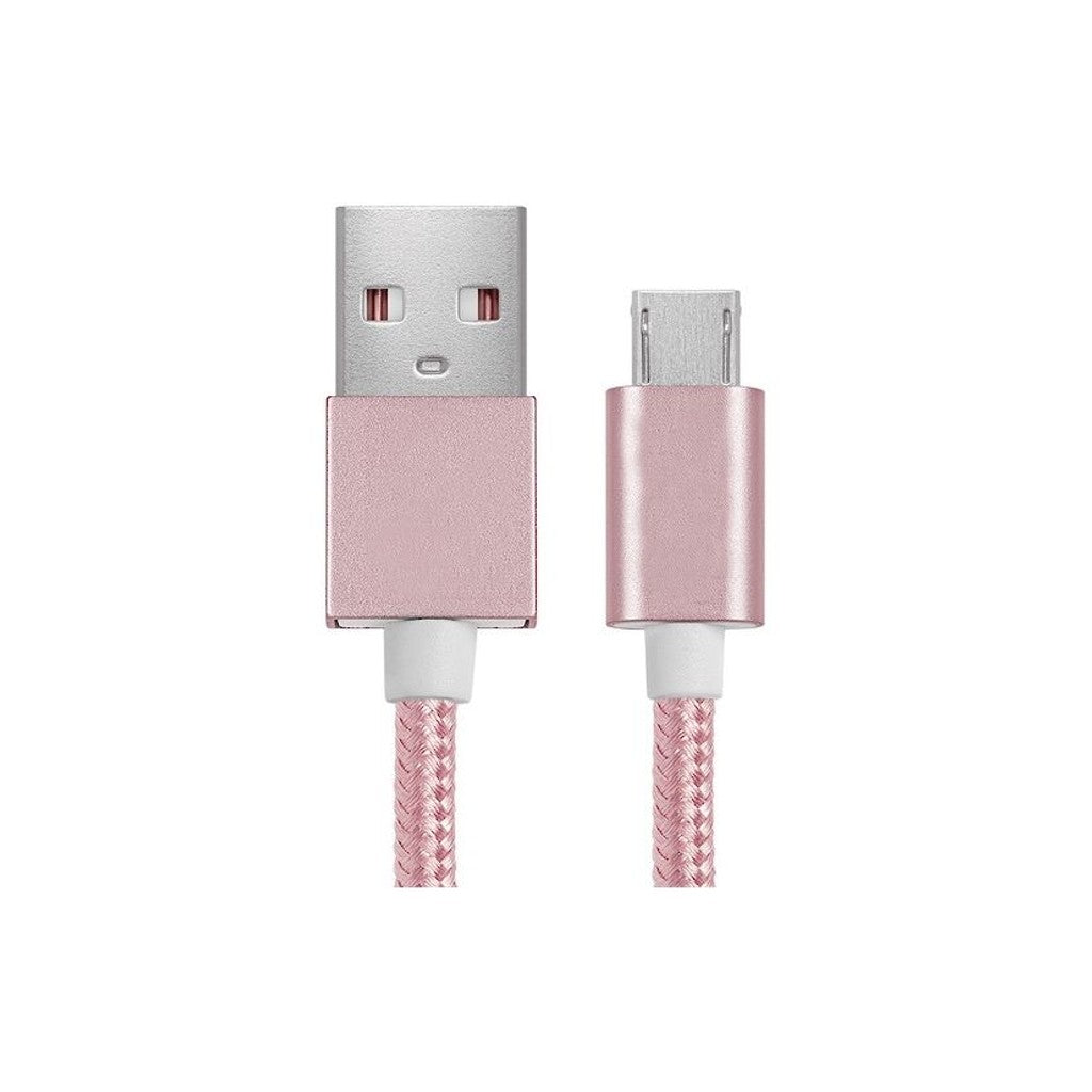 AVS iA Cable - Lightning + Micro USB to USB Type A (M) Cable 1M - Pink