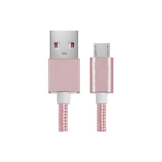AVS iA Cable - Lightning + Micro USB to USB Type A (M) Cable 1M - Pink