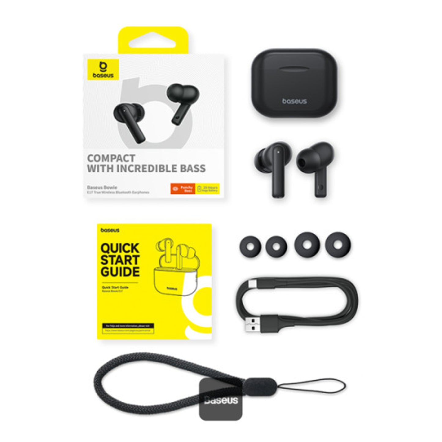 Baseus Bowie E17 True Wireless Earphones - Black