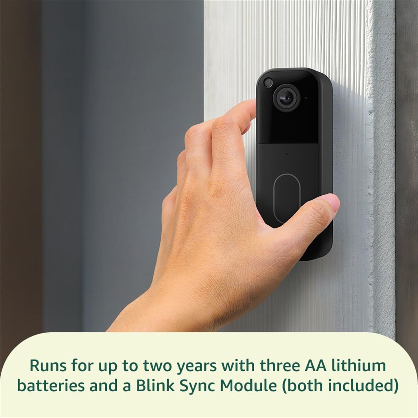 Blink Video Doorbell with Sync Module - Black