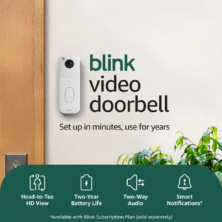 Blink Video Doorbell with Sync Module - White