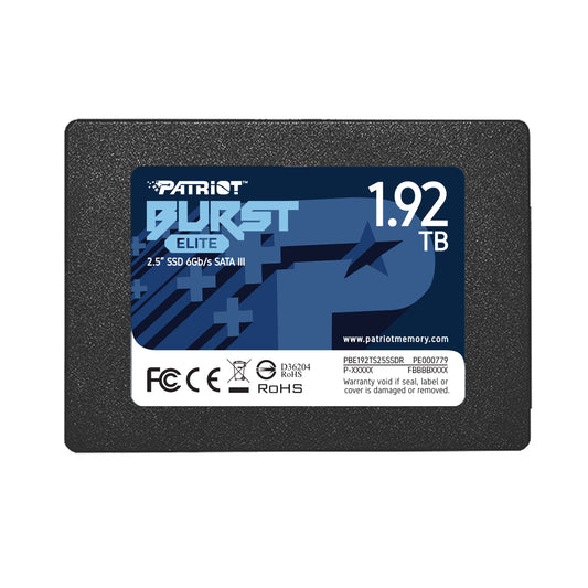 Patriot Burst Elite 1.92TB SSD SATA 2.5" 3Yr Wty
