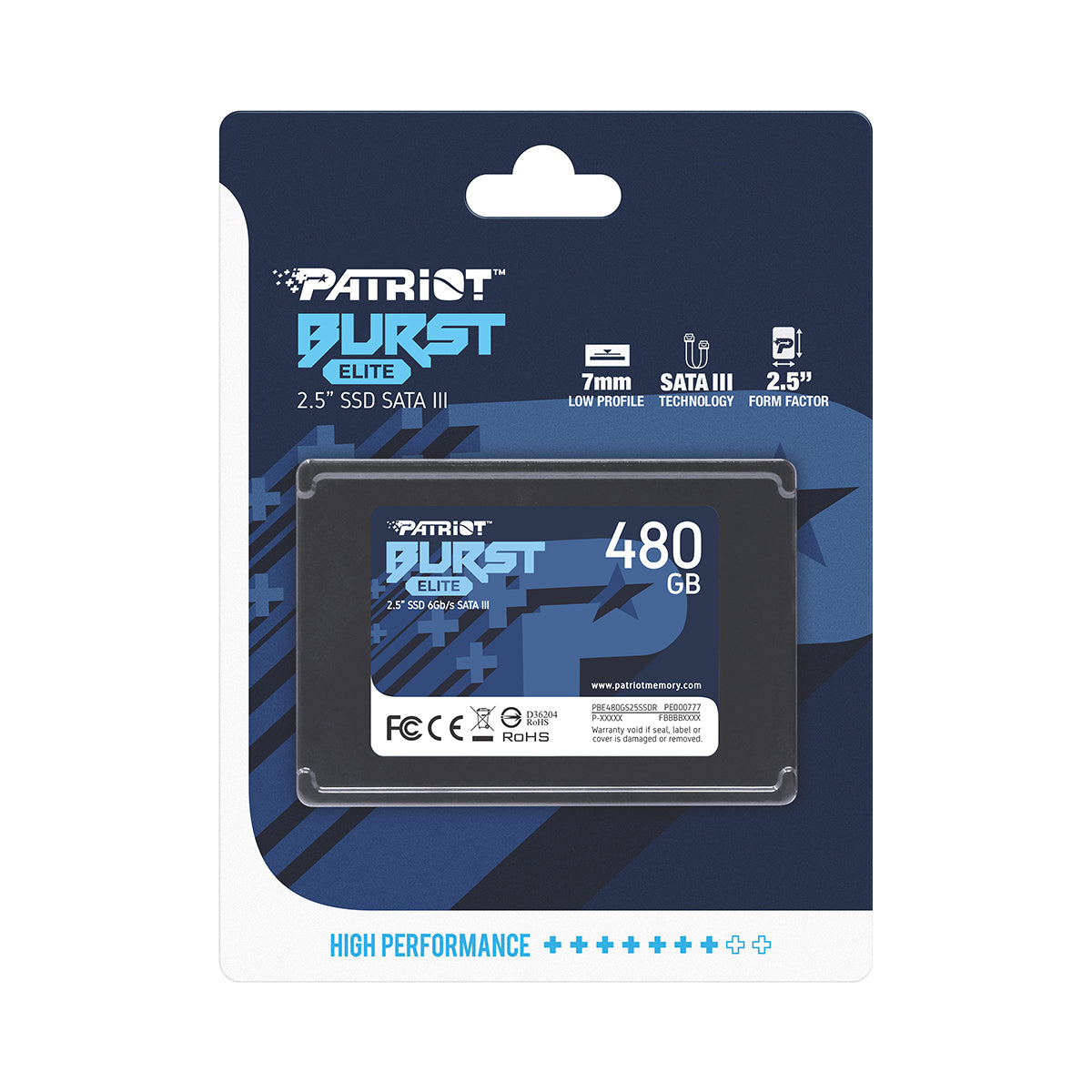 Patriot Burst Elite 480GB SSD SATA 2.5" 3Yr Wty