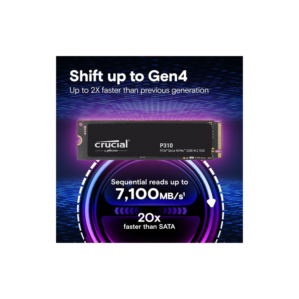 Crucial P310 500GB PCIe 4.0 M.2 2280 NVMe SSD