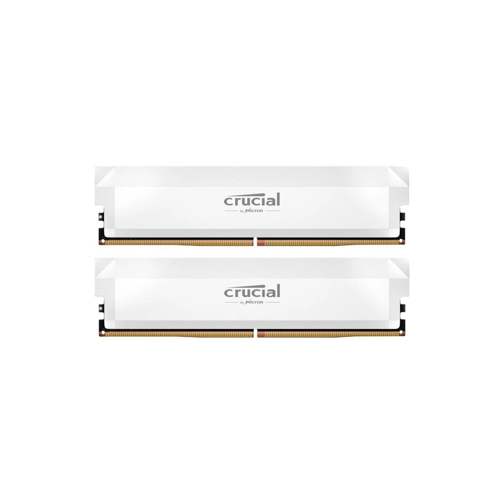 32GB (2x16) Crucial Pro OC 6400mhz CL38 DDR5 DIMM RAM - White