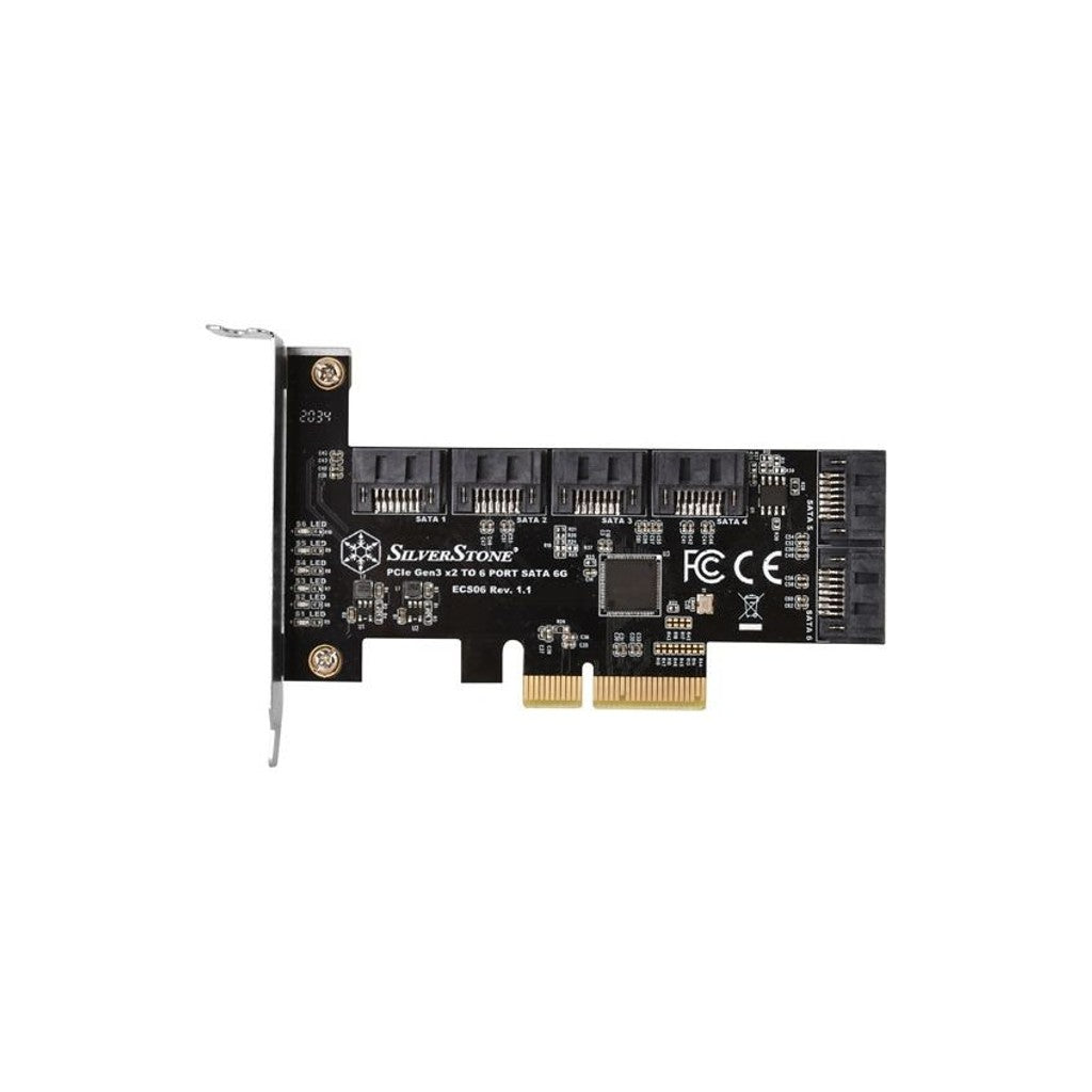 Silverstone ECS06 6 Ports SATA Gen3 Non-RAID PCI Express Gen3 x2 card
