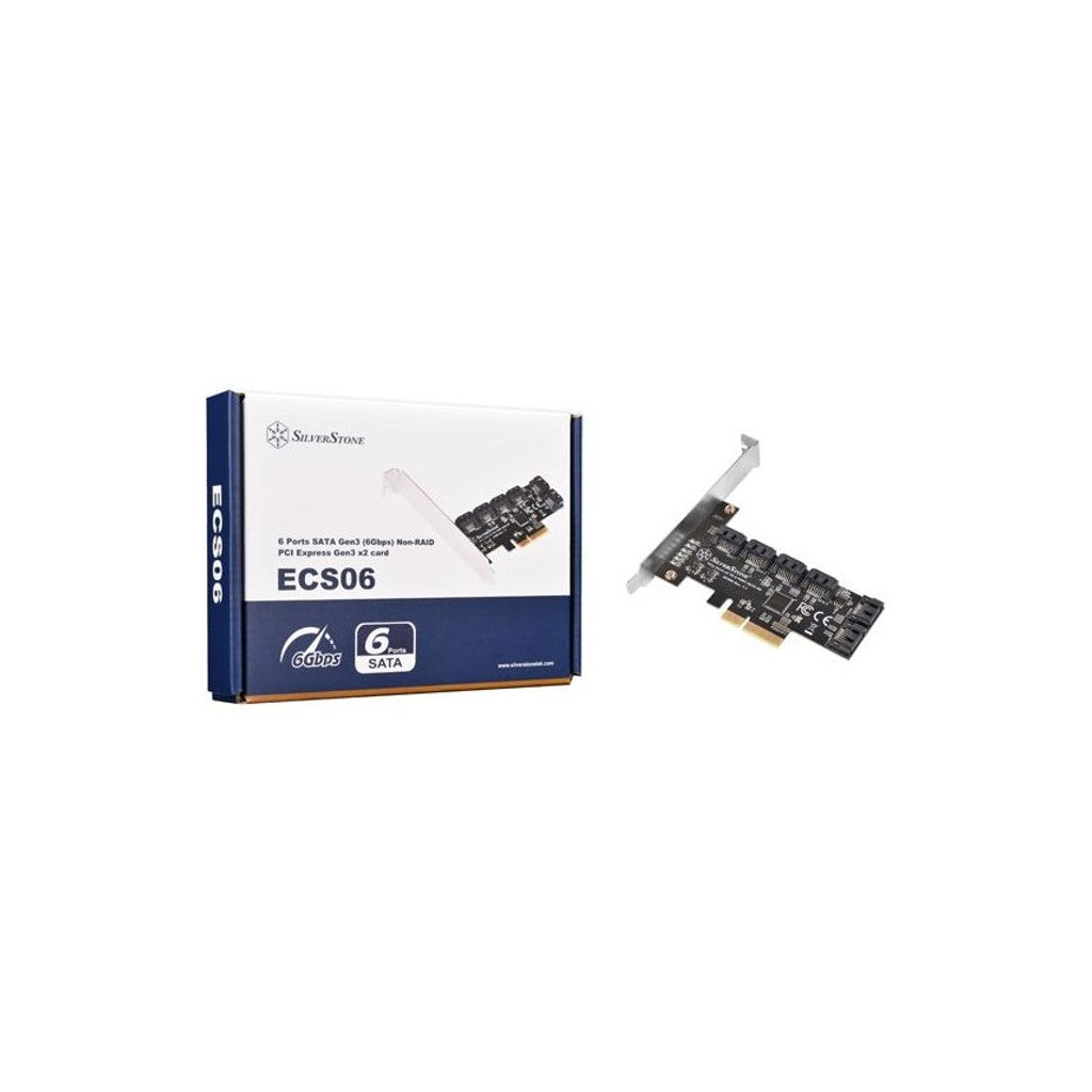 Silverstone ECS06 6 Ports SATA Gen3 Non-RAID PCI Express Gen3 x2 card