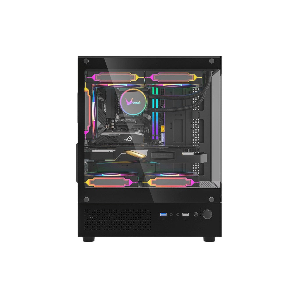 Formula V Line Crystal Z1CM Plus Black AR mATX Mini Tower Case