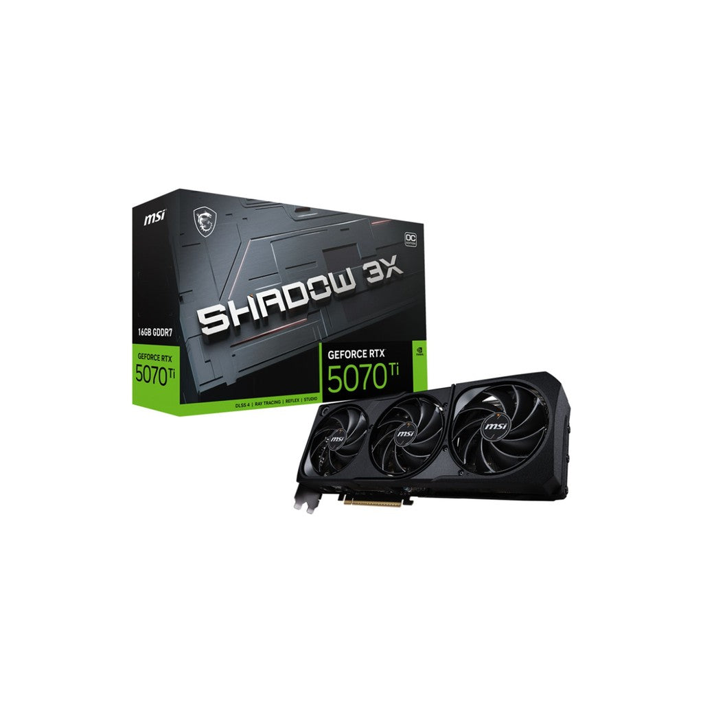 MSI NVIDIA GeForce RTX 5070 Ti SHADOW 3X OC GDDR7 16GB Graphics Card