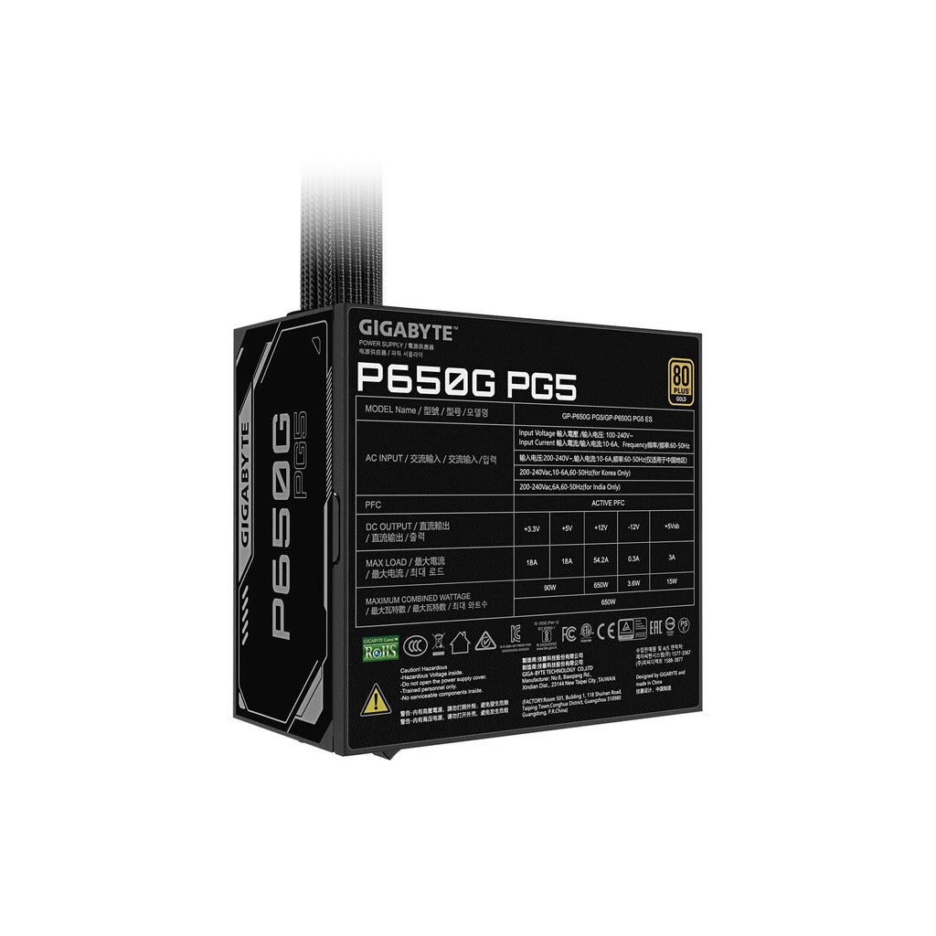 Gigabyte GP-P650G PG5 650W 80Plus Gold ATX 3.1 PSU