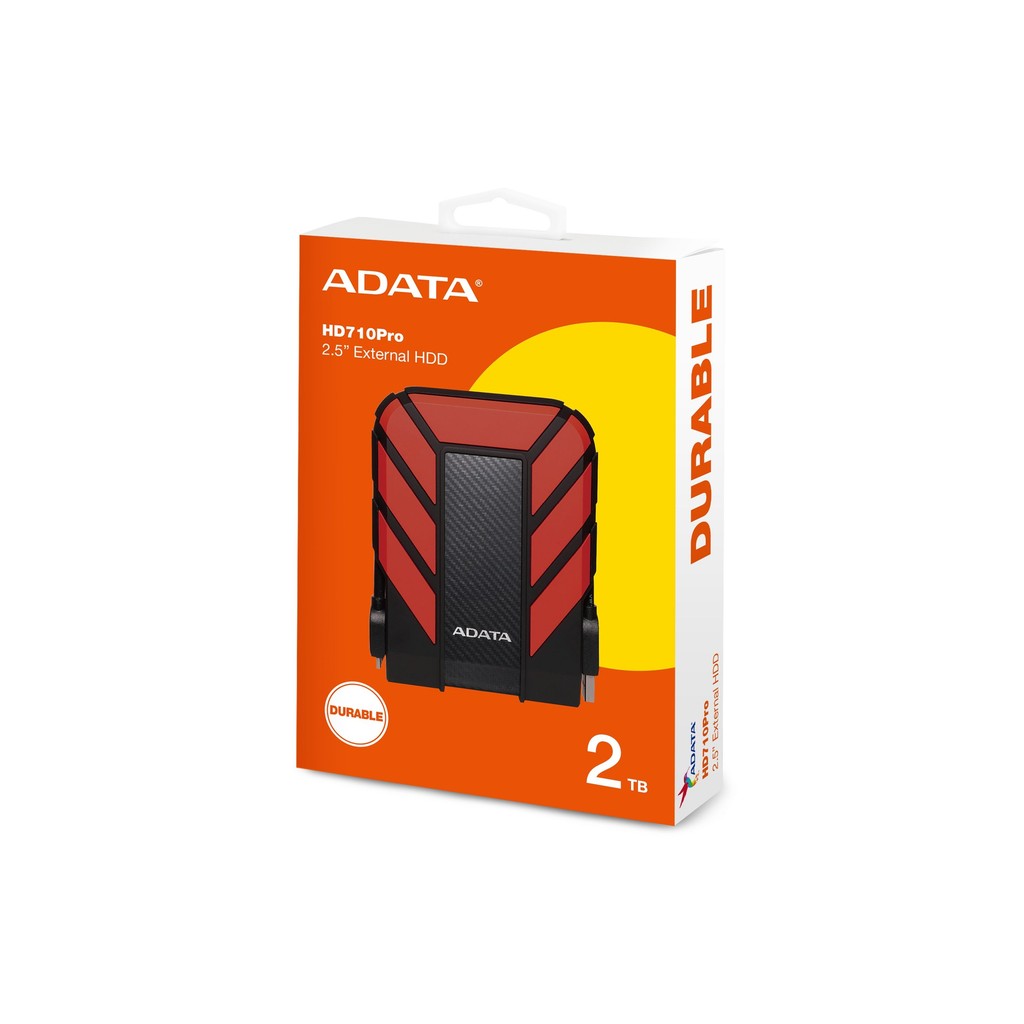 ADATA HD710 Pro 2TB Durable External HDD - Red