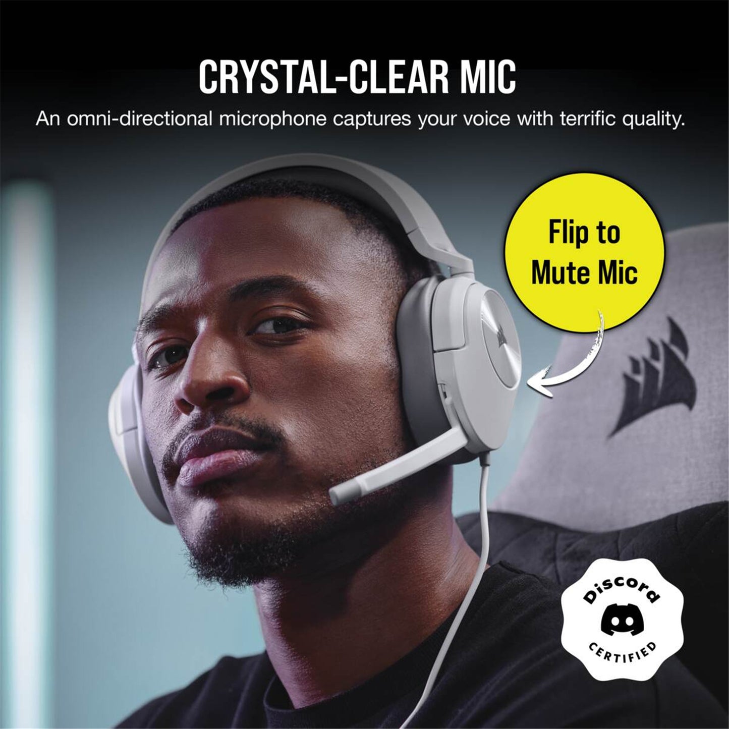 Corsair HS55 Stereo Gaming Headset - White