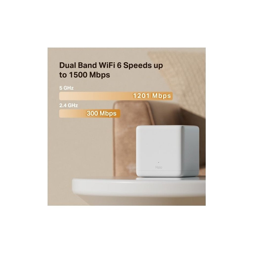 Mercusys Halo H60X AX1500 Whole Home Mesh WiFi 6 Mesh System - 3 Pack