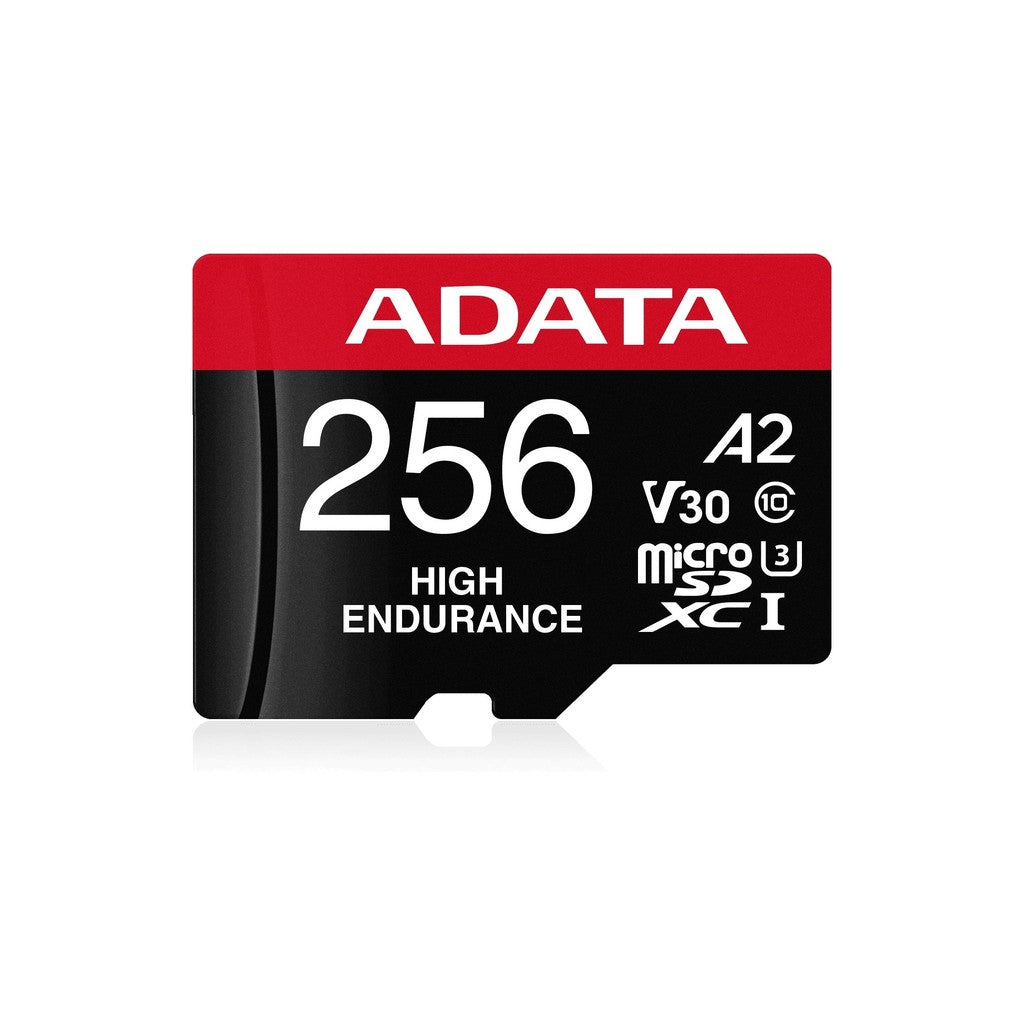 ADATA High Endurance 256GB U3 A2 V30 microSD Card with Adapter