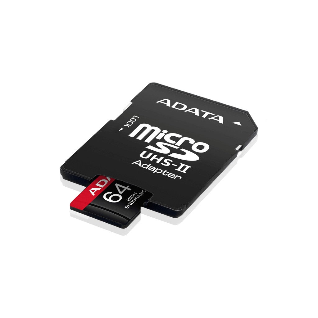 ADATA High Endurance 64GB U3 A2 V30 microSD Card with Adapter