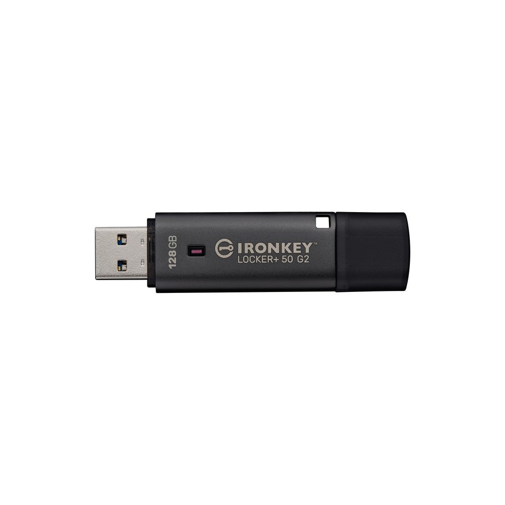 Kingston IronKey Locker+ 50 G2 128GB USB 3.2 Hardware-Encrypted Flash Drive