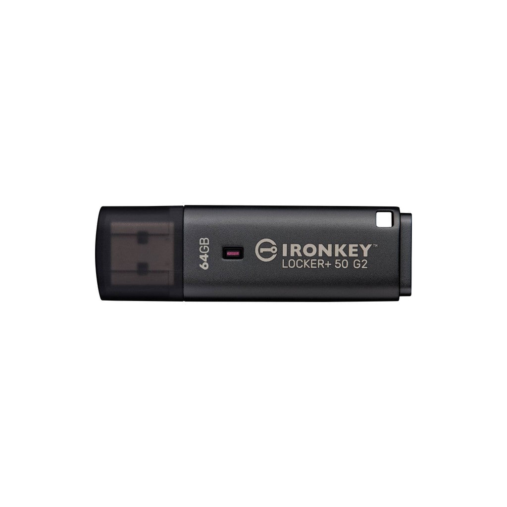 Kingston IronKey Locker+ 50 G2 64GB USB 3.2 Hardware-Encrypted Flash Drive