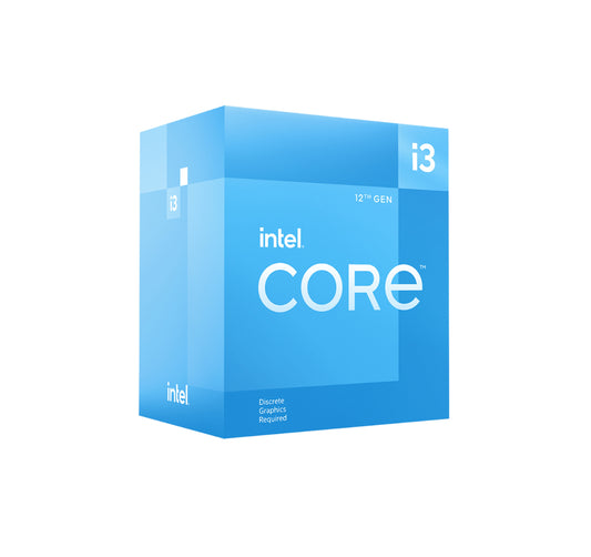 Intel i3 12100F CPU 4 Cores 8 Threads 4.3Ghz Max Turbo Frequency