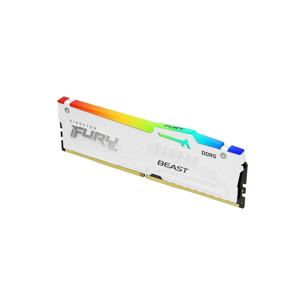 32GB (2x16) 6000mhz CL36 Kingston FURY Beast RGB White DIMM DDR5 RAM