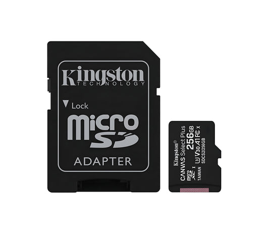 Kingston Canvas Select Plus 256GB microSD Card with Adapter Lifetime Wty