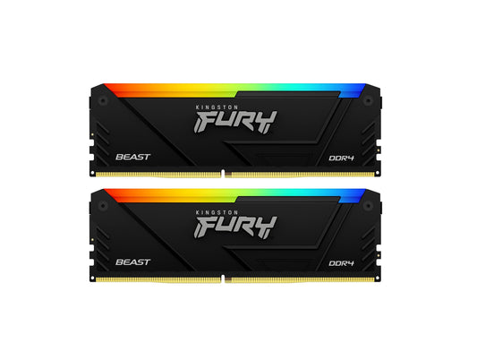 16GB (2x8) 3200mhz CL16 Kingston Fury Beast RGB DIMM DDR4 RAM