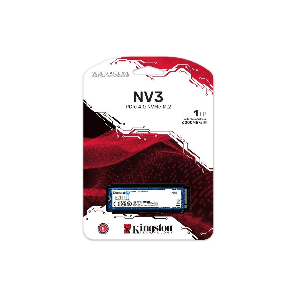 Kingston NV3 1TB 6000MB/s PCIe 4.0 M.2 NVMe SSD