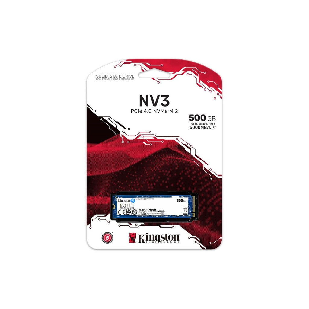 Kingston NV3 500GB 5000MB/s PCIe 4.0 M.2 NVMe SSD