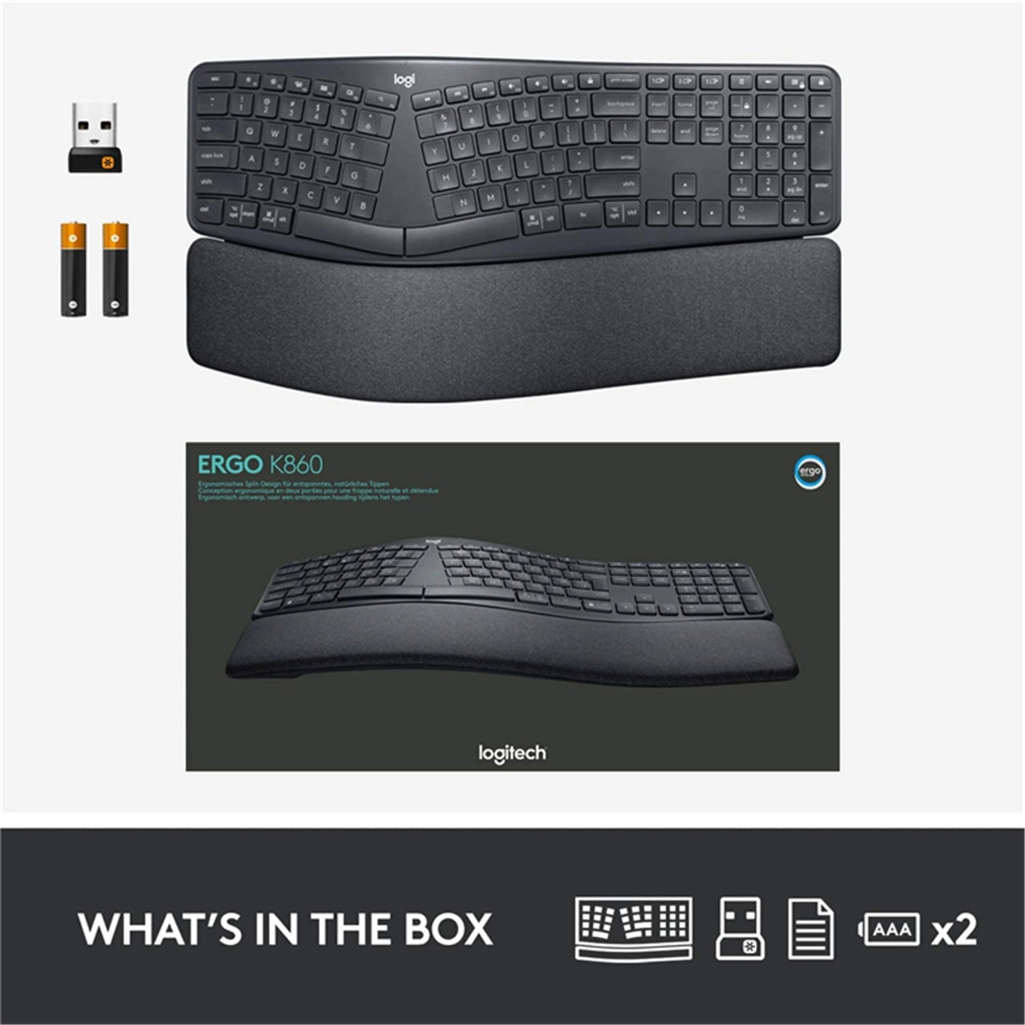 Logitech Ergo K860 Wireless Ergonomic Keyboard