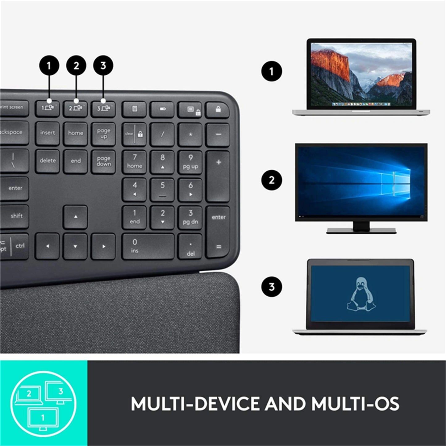 Logitech Ergo K860 Wireless Ergonomic Keyboard