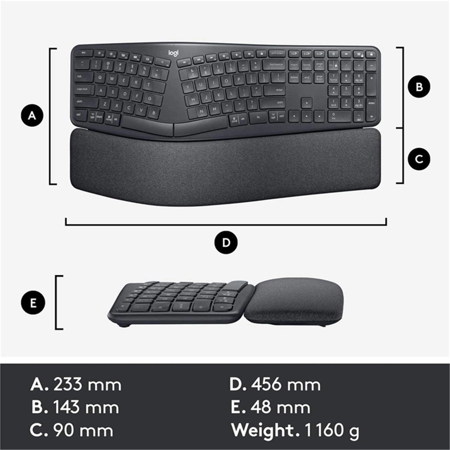 Logitech Ergo K860 Wireless Ergonomic Keyboard