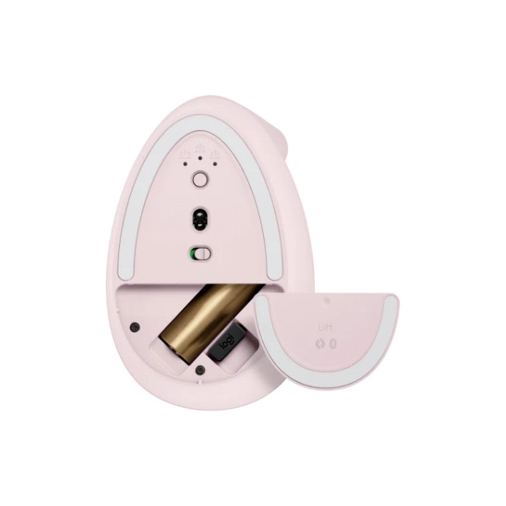 Logitech Lift Vertical Ergonomic Wireless Mouse - Rose