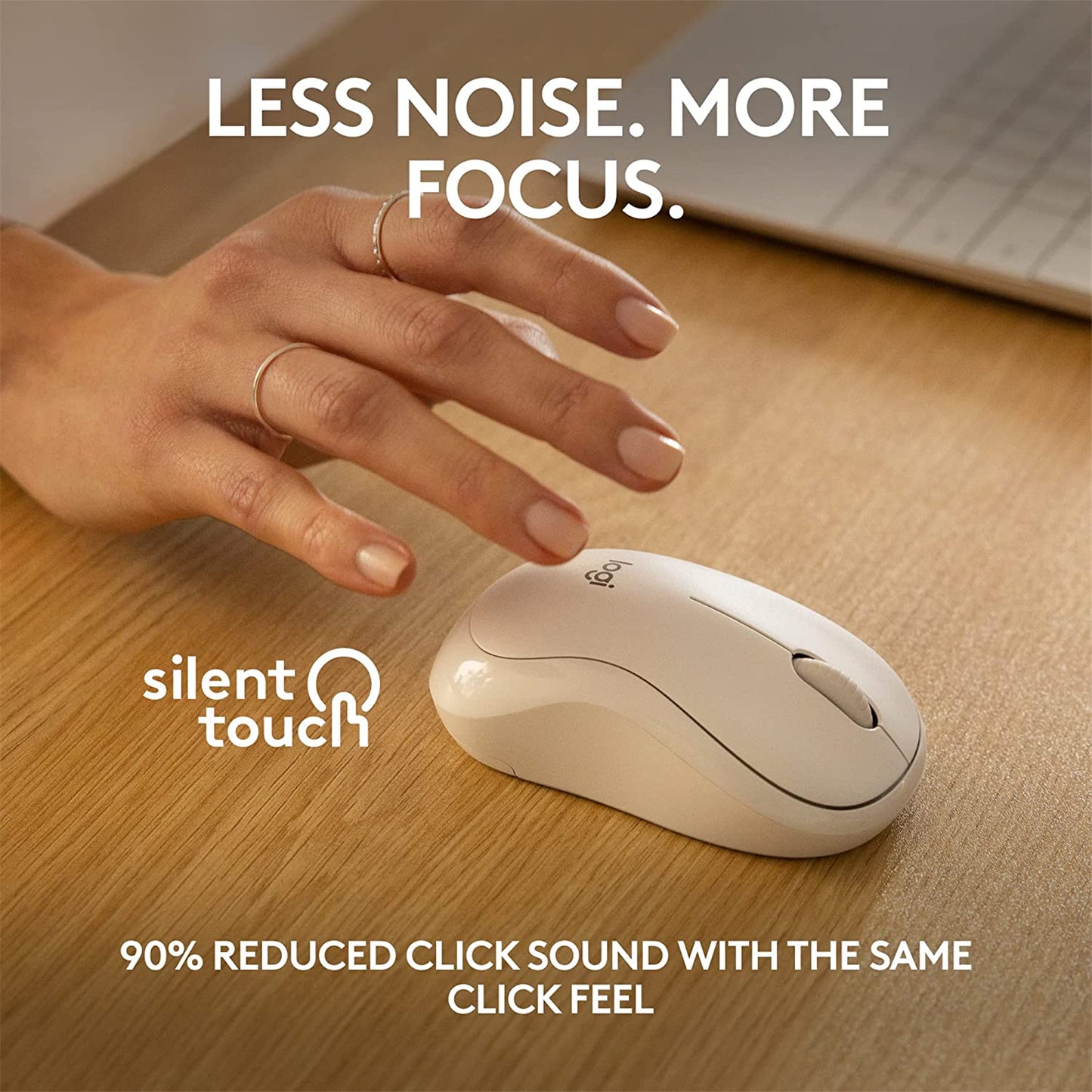 Logitech M240 Silent Bluetooth Mouse - Off White