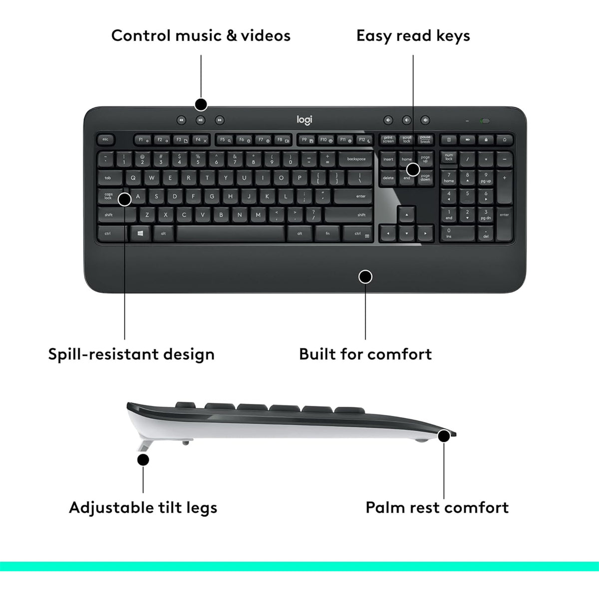 Logitech MK540 Wireless Advanced Keyboard & Mouse Combo