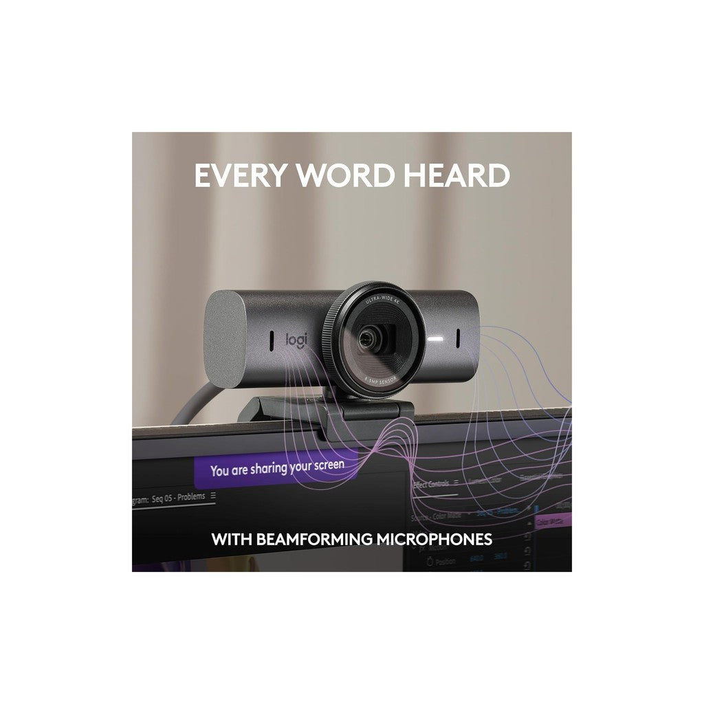Logitech MX Brio Ultra HD 4K Webcam - Graphite