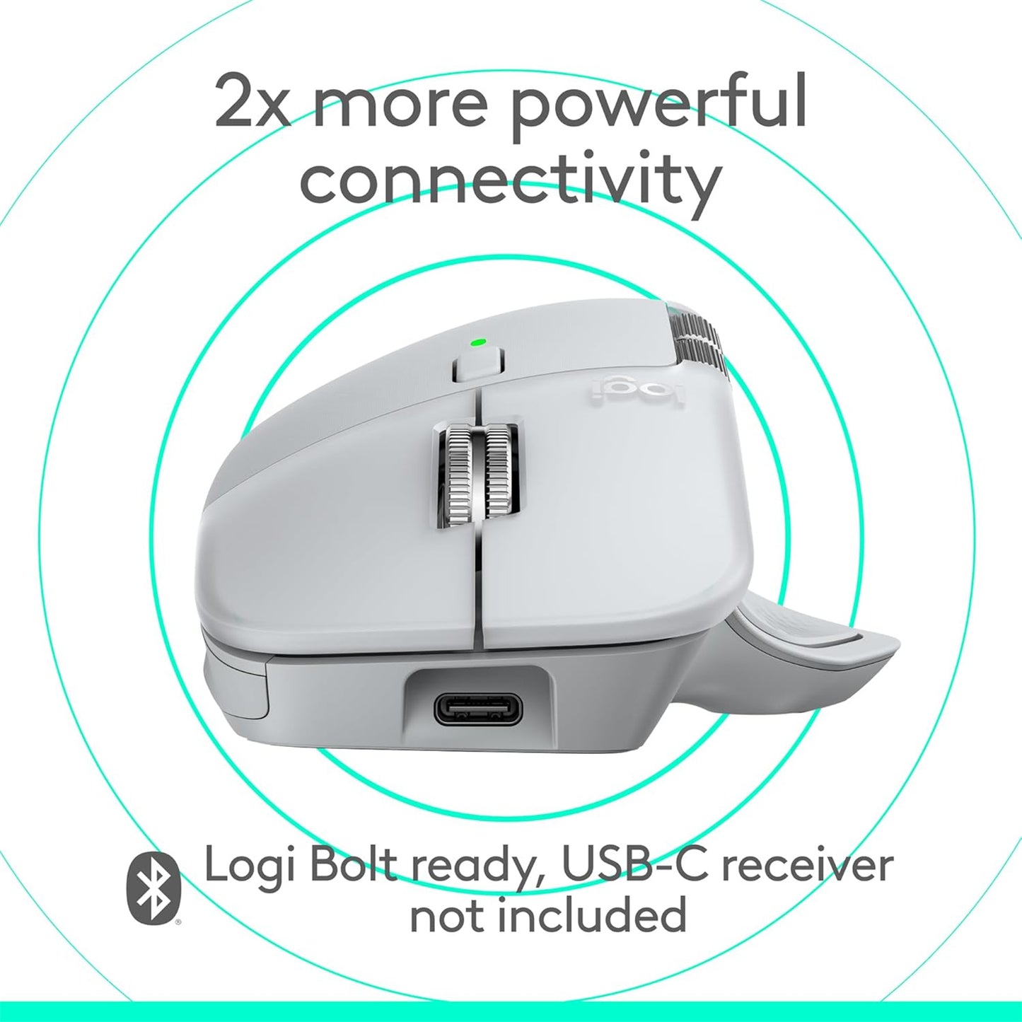 Logitech MX Master 4 Wireless Mouse For Mac - White Silver
