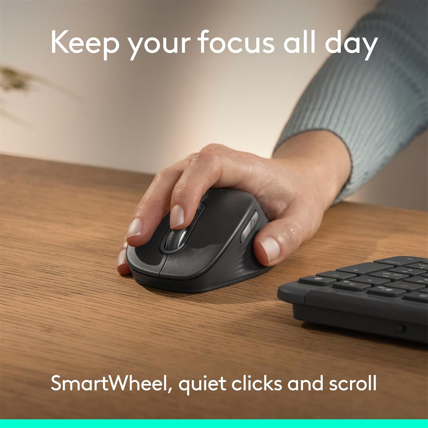 Logitech Signature Comfort M840 L Bluetooth Mouse - Graphite